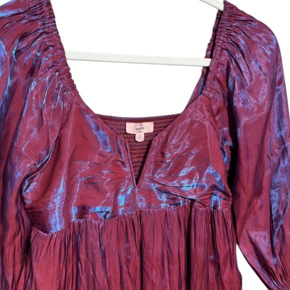 Entro Purple and Red Irredescent Mini Dress - Size Small - Picture 2 of 6